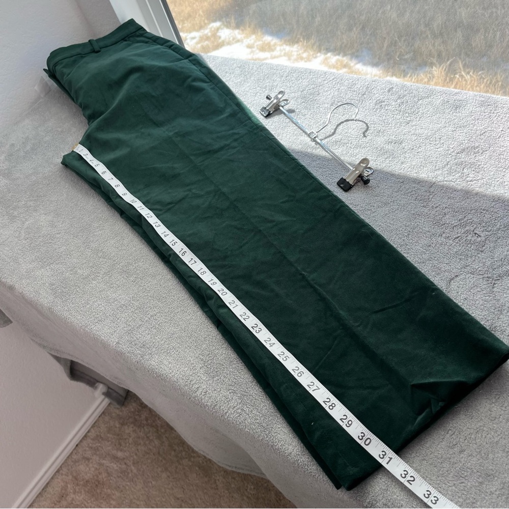 J.Crew NWT Velvet Kallie pant‎ Darkest Forest size 14 Tall - Picture 8 of 11